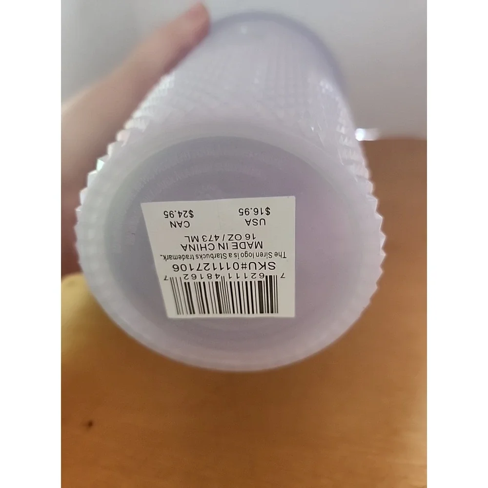 2021 Starbucks Holiday Winter Iced Lilac 16 oz Cold‎ Cup Tumbler Studded